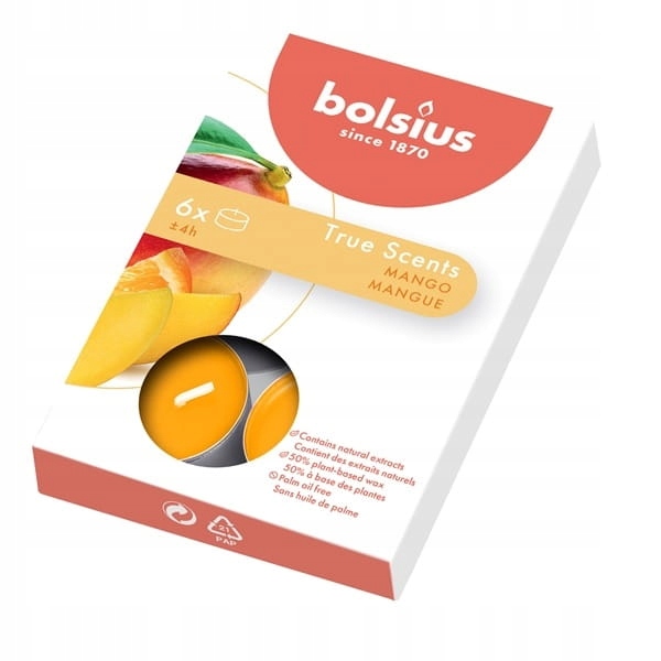 

Bolsius True Scents Podgrzewacz 4h Mango 6szt