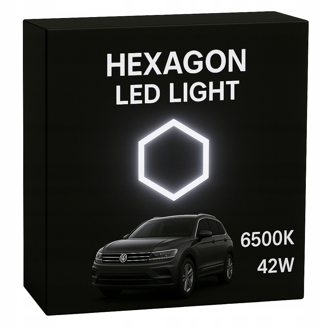 Zestaw Lamp Led Hexagon- 42W 6500K wewnętrzny natynkowy do garażu pokoju