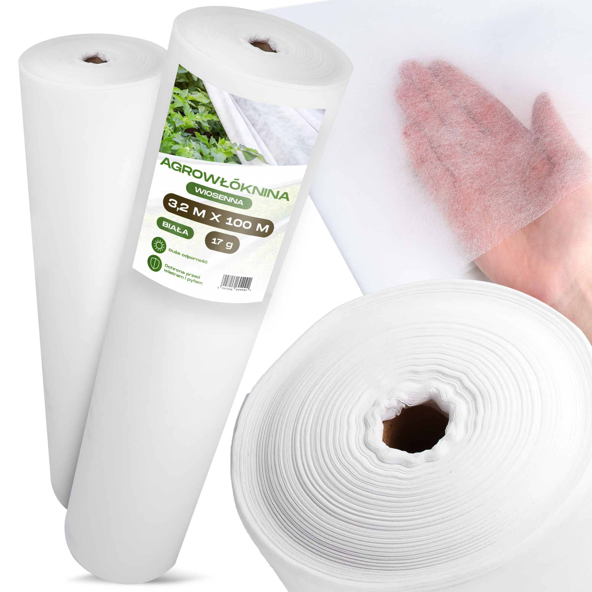 Agrotextília Biela Jarná 3,2 x 100 m Otulina Rastlín 17g Ochranná Uv Le 8Q