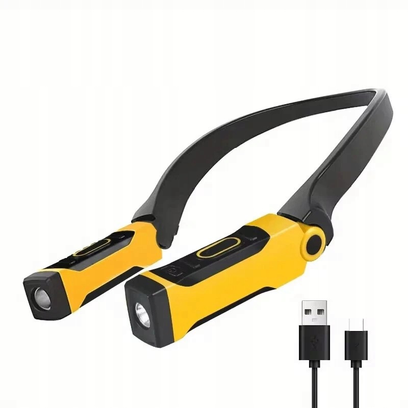 Lampka Led na szyję 5W z akumulatorem IP65 Usb-c 2xLED 200lm 6000K