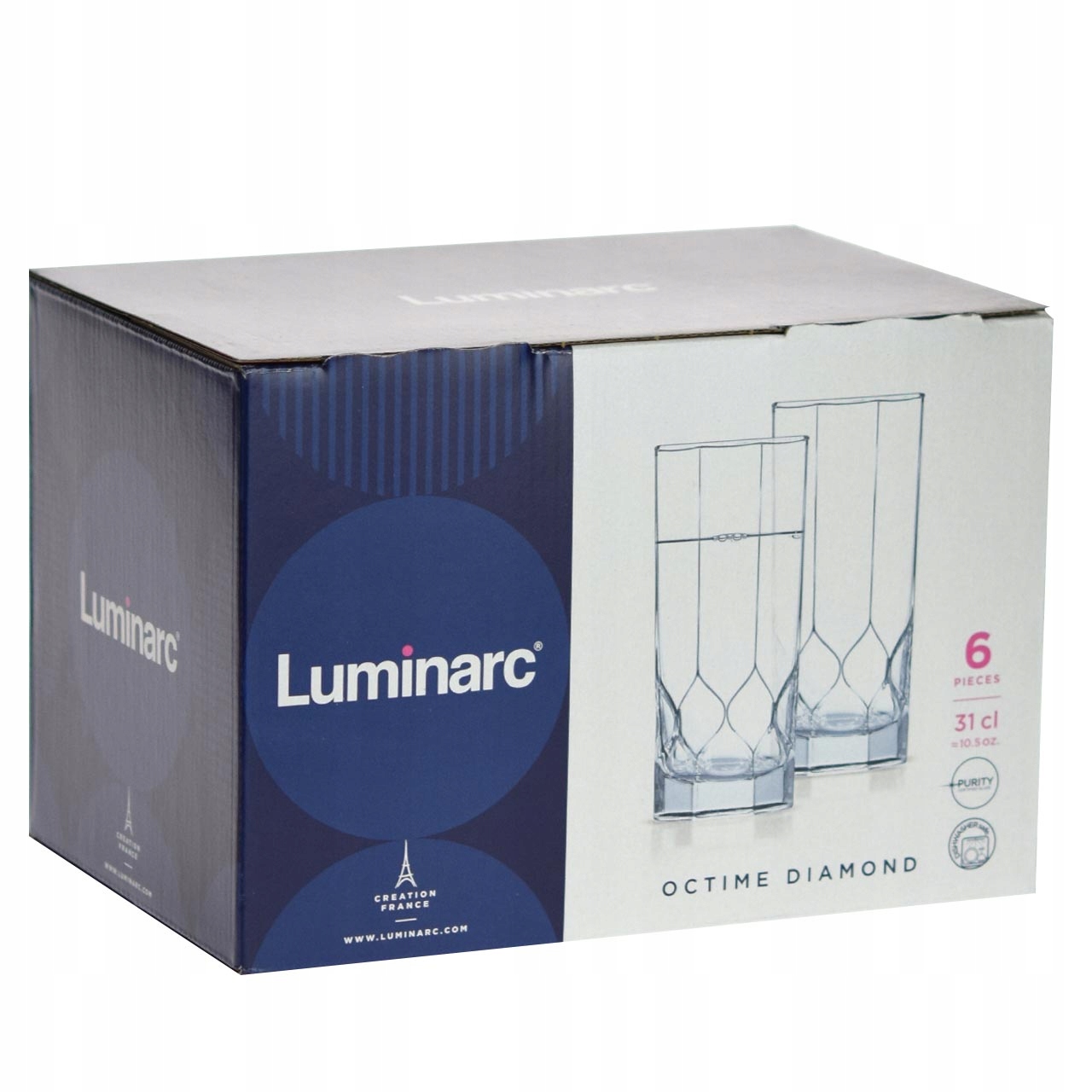 KOMPLET SZKLANKA WYSOKA szkło 6 x 310 ml LUMINARC Marka Luminarc