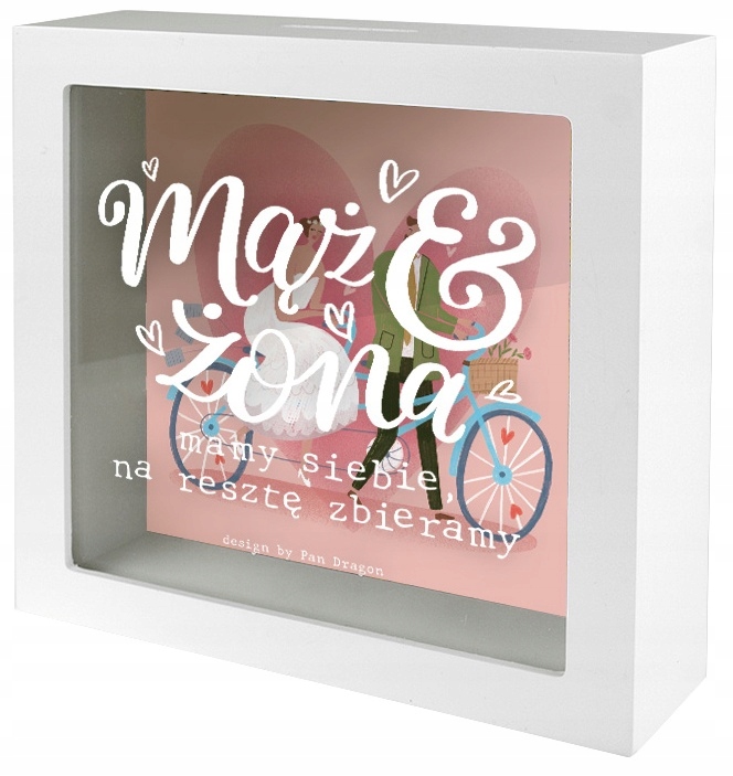 SKARBONKA MĄŻ I ŻONA UPOMINEK ŚLUBNY DLA DWOJGA NA PIENIĄDZE OSZCZĘDNOŚCI