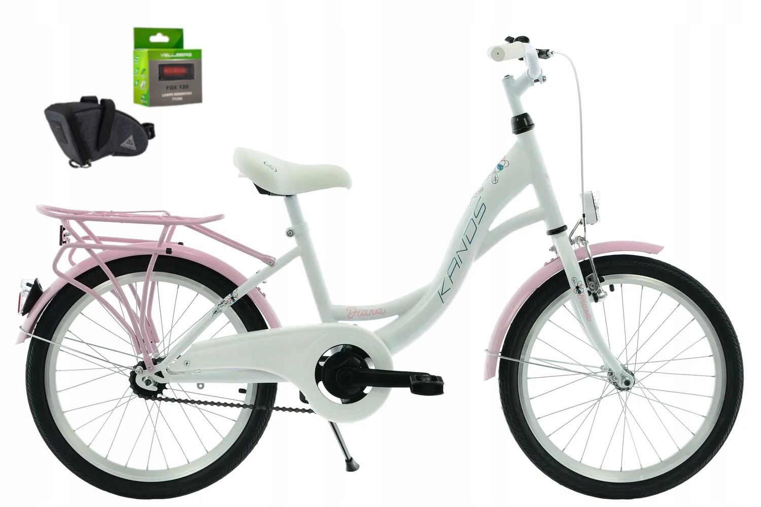 Rower 20 Kands Diana Kv Falcon biało-różowy połysk