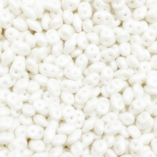 Koraliki SuperDuo 2x5mm Matte Opaque White