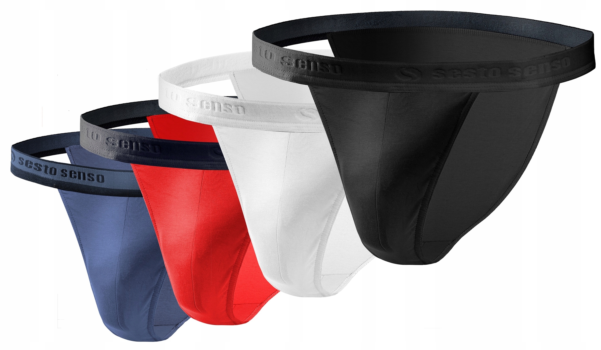Sesto Senso Slipy 4 kusy pánské spodní prádlo M Červené