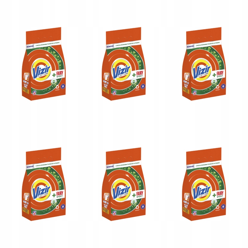 Vizir Platinum Prací prášek Fairy Effect, 30 praní 1,65 kg X6