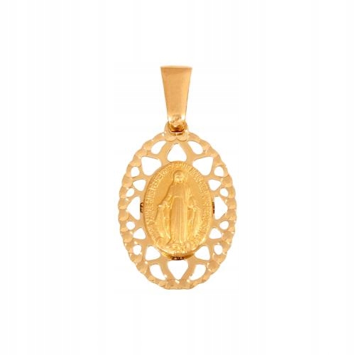 Úžasný medailon vyrobený ze zlata 585 obklopeného prolamovaným rámečkem