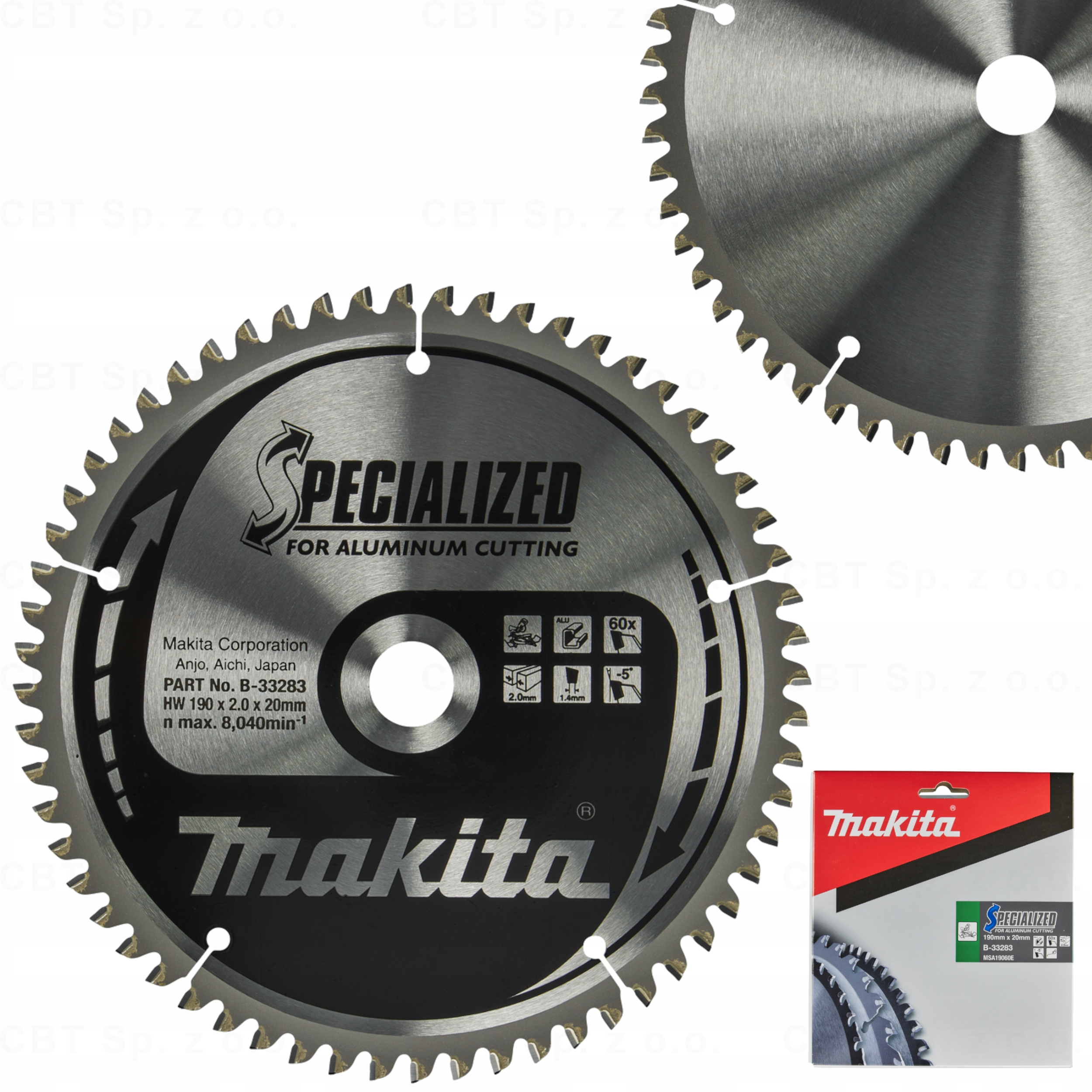 Řezný Kotouč Na Hliník 190 X 20 MM, 60 Zubů, Speciální Kotoučová Pila T.c.t
