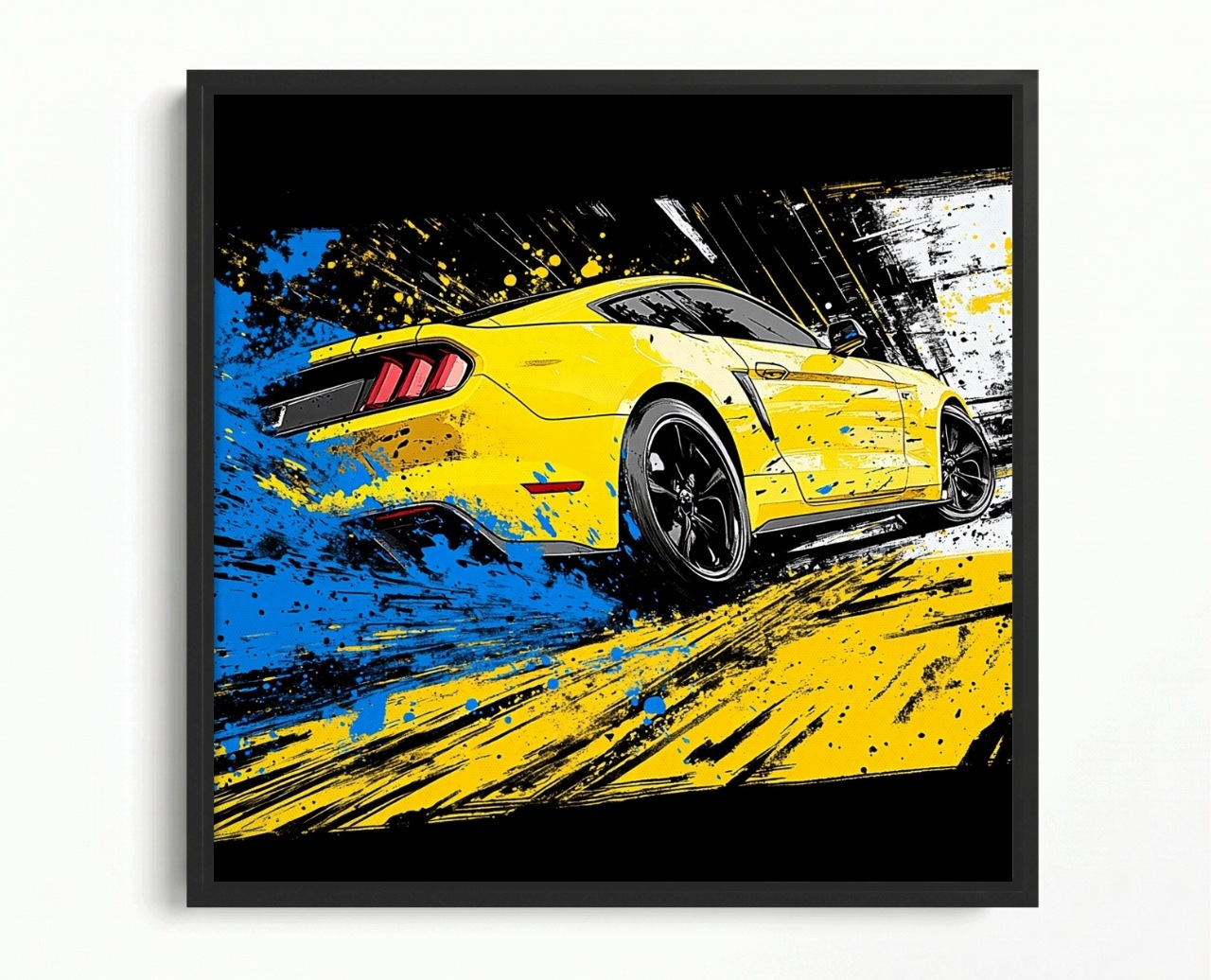 Obraz Rám American Box Graffiti Auto Sport Auto Rychlost Drift 80x80