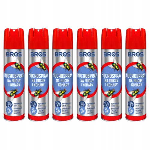 Spray Na Muchy I Komary Bros Muchospray 400ML 6 Sztuk