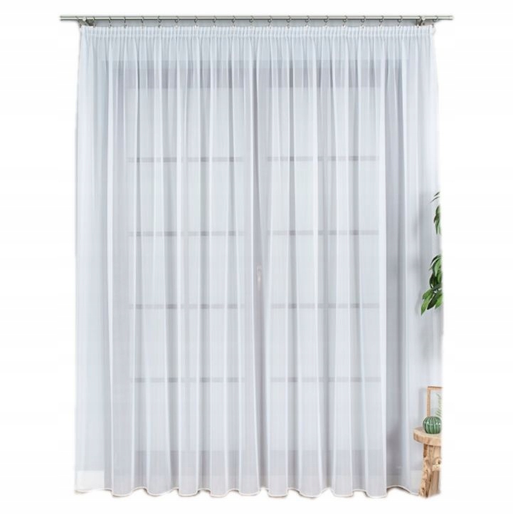 

Firana gotowa z woalu gładki wys 240x500cm z taśmą