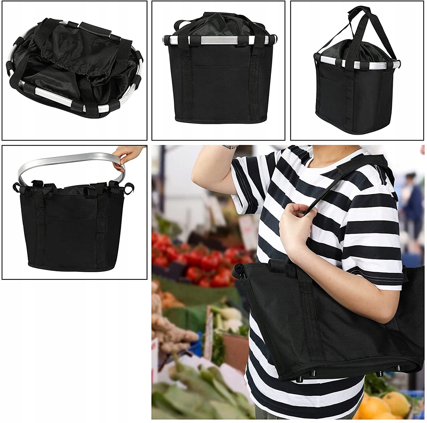 KOSZYK NA KIEROWNICĘ DO ROWERU ROWEROWY NIEPRZEMAKALNY TORBA 11L ZESTAW EAN (GTIN) 5907713399290