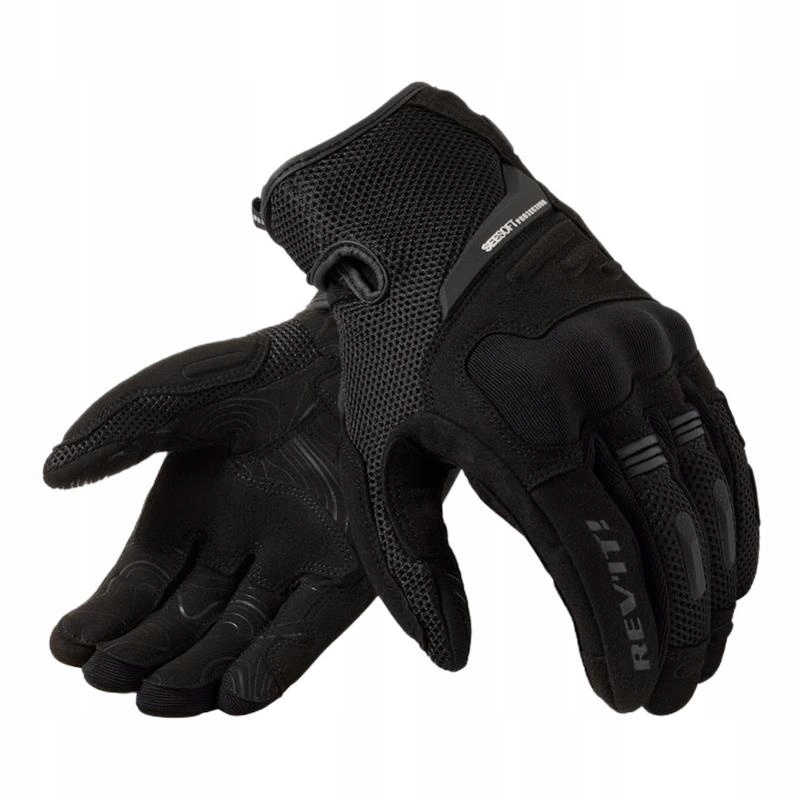 Krátke motocyklové rukavice Revit Cavern Black čierne