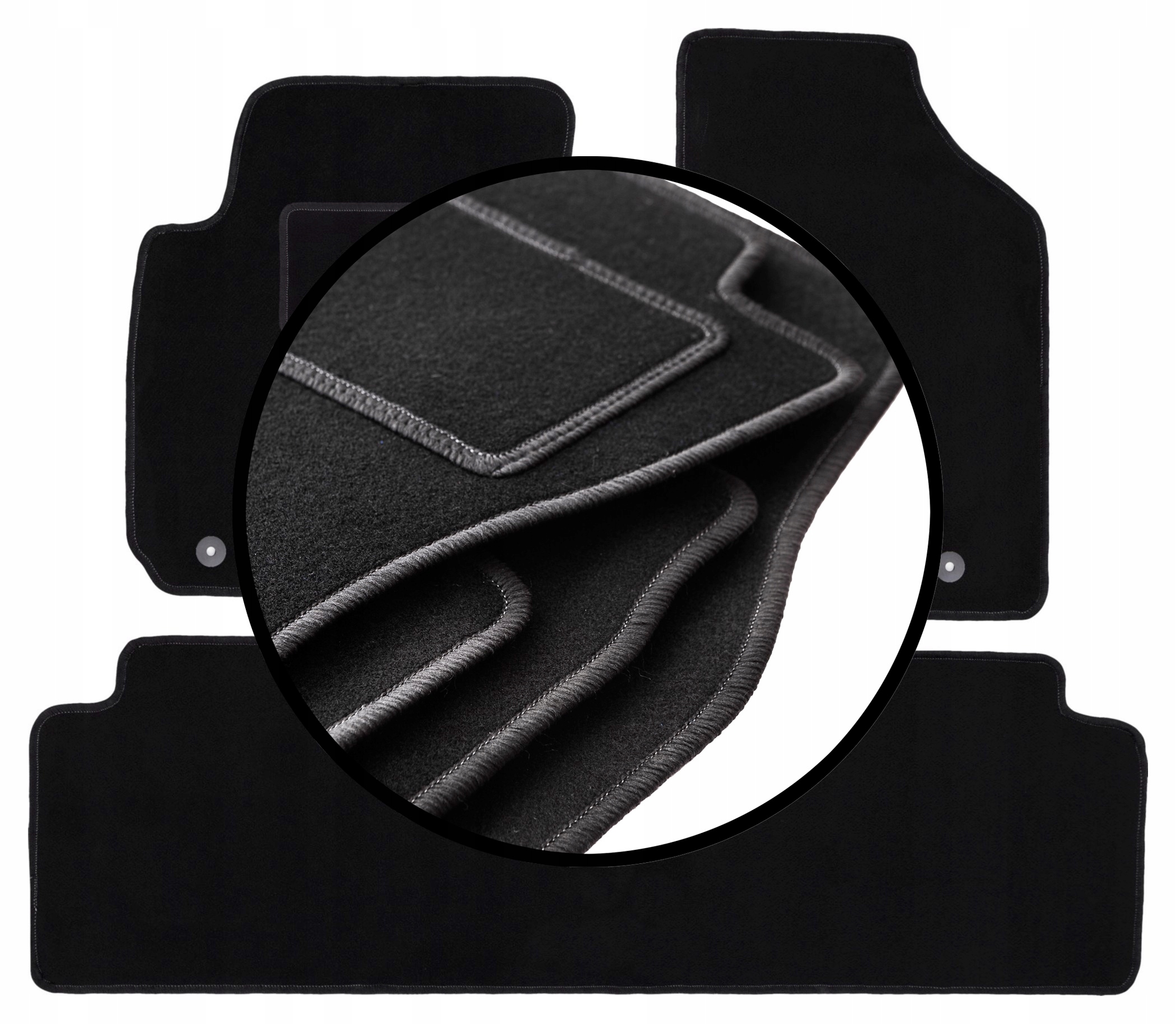 Velurové koberce komplet pro: Hyundai Tucson I Suv (2004-2010)