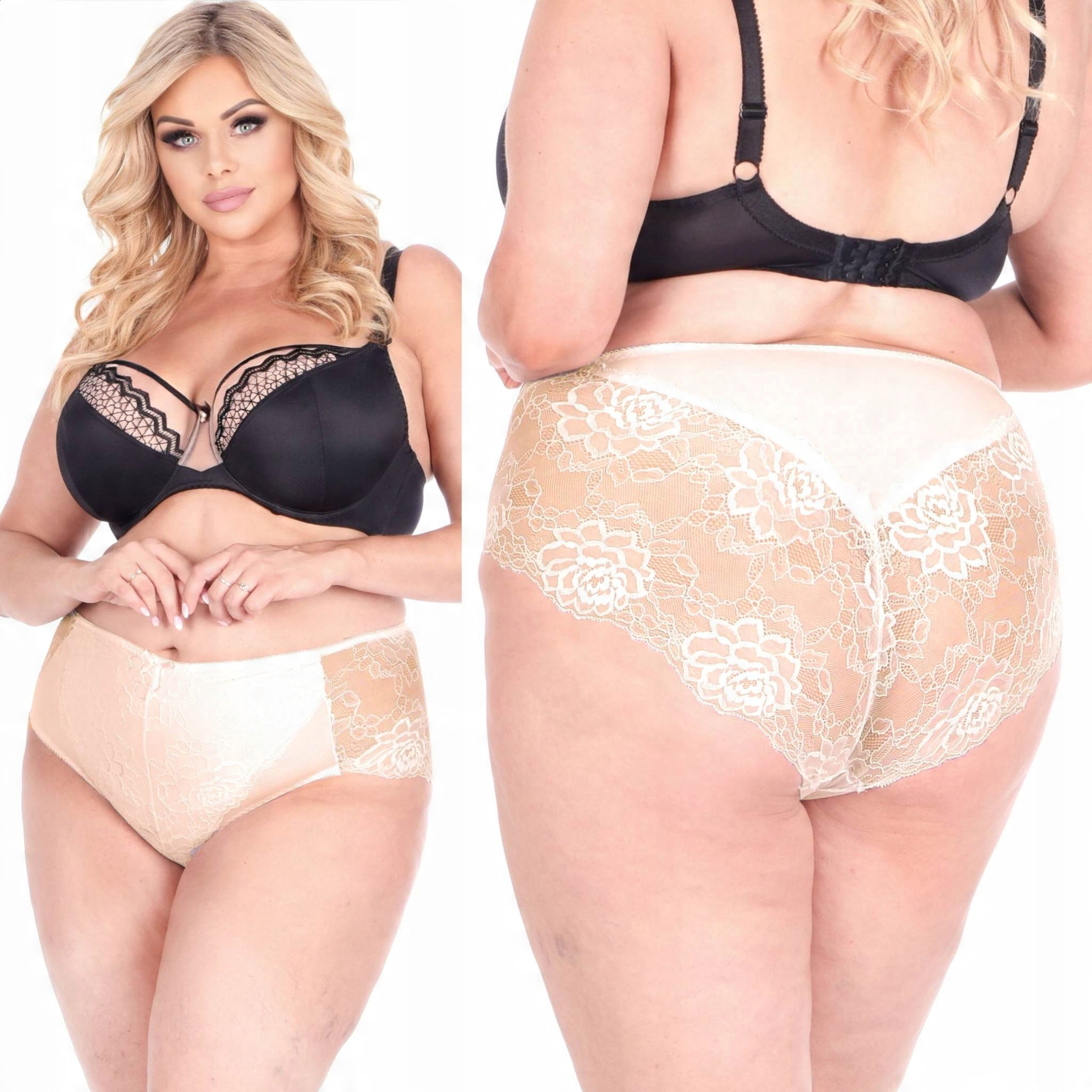 

Majtki Wysokie koronkowe Wyszczuplające plus size