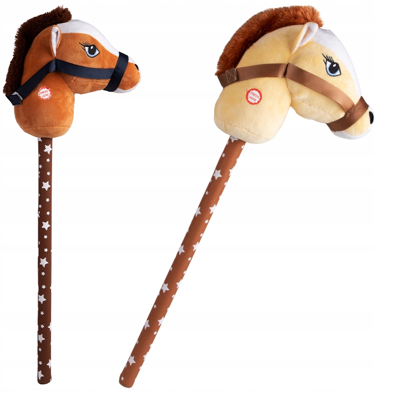 GŁOWA KONIA PLUSZOWA NA KIJU Z DŹWIĘKIEM HORSE