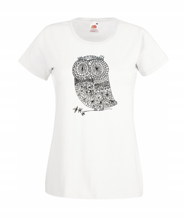 

L Koszulka Damska Sowa Sowy Kolorowa Sówka Owl