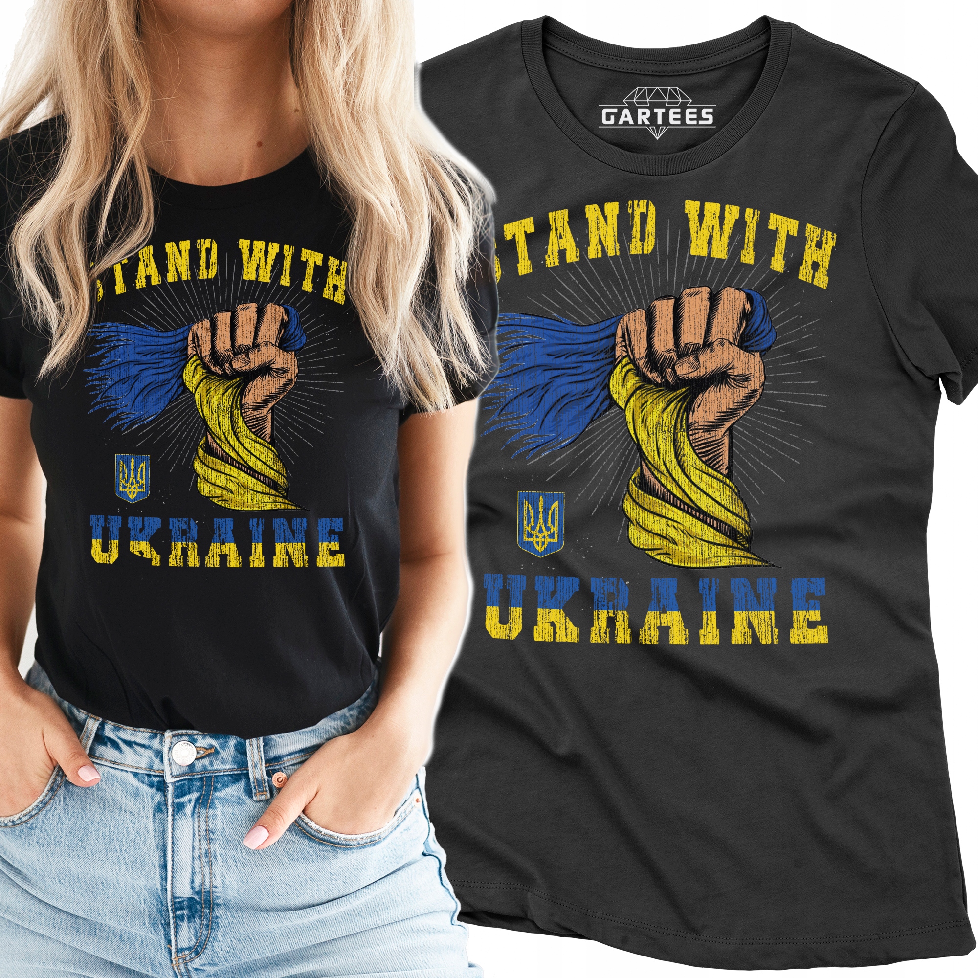 

Koszulka Damska Ukraina Silna War Wojna Putin Stop