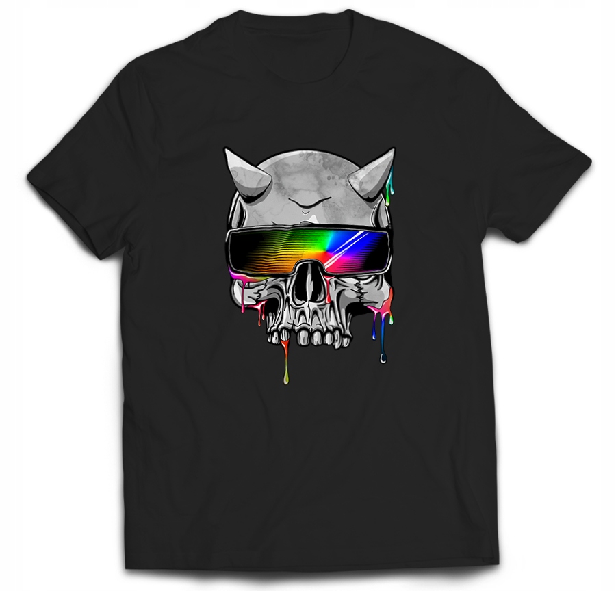 

Tshirt Czacha Grafika Skull Okulary Farba XXL