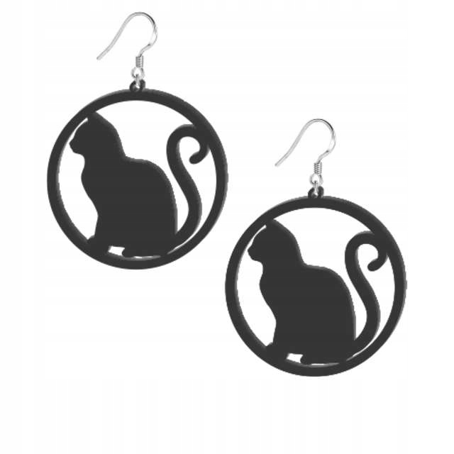 

Kolczyki czarne Halloween koty Kotki czarownicy