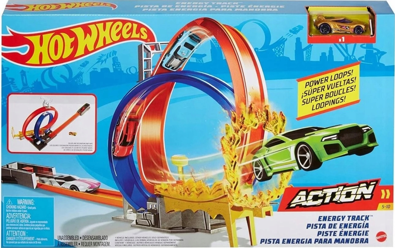 HOT WHEELS Energy Track Mega Tor XXL 2 Pętle + Auta