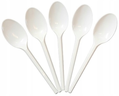 ŁYŻECZKI BIAŁE PLASTIKOWE 100 szt