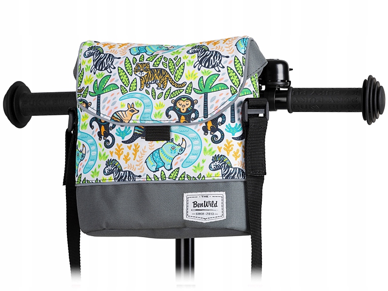 TORBA sakwa KOSZYK na kierownicę rower HULAJNOGA dla dzieci JUNGLA