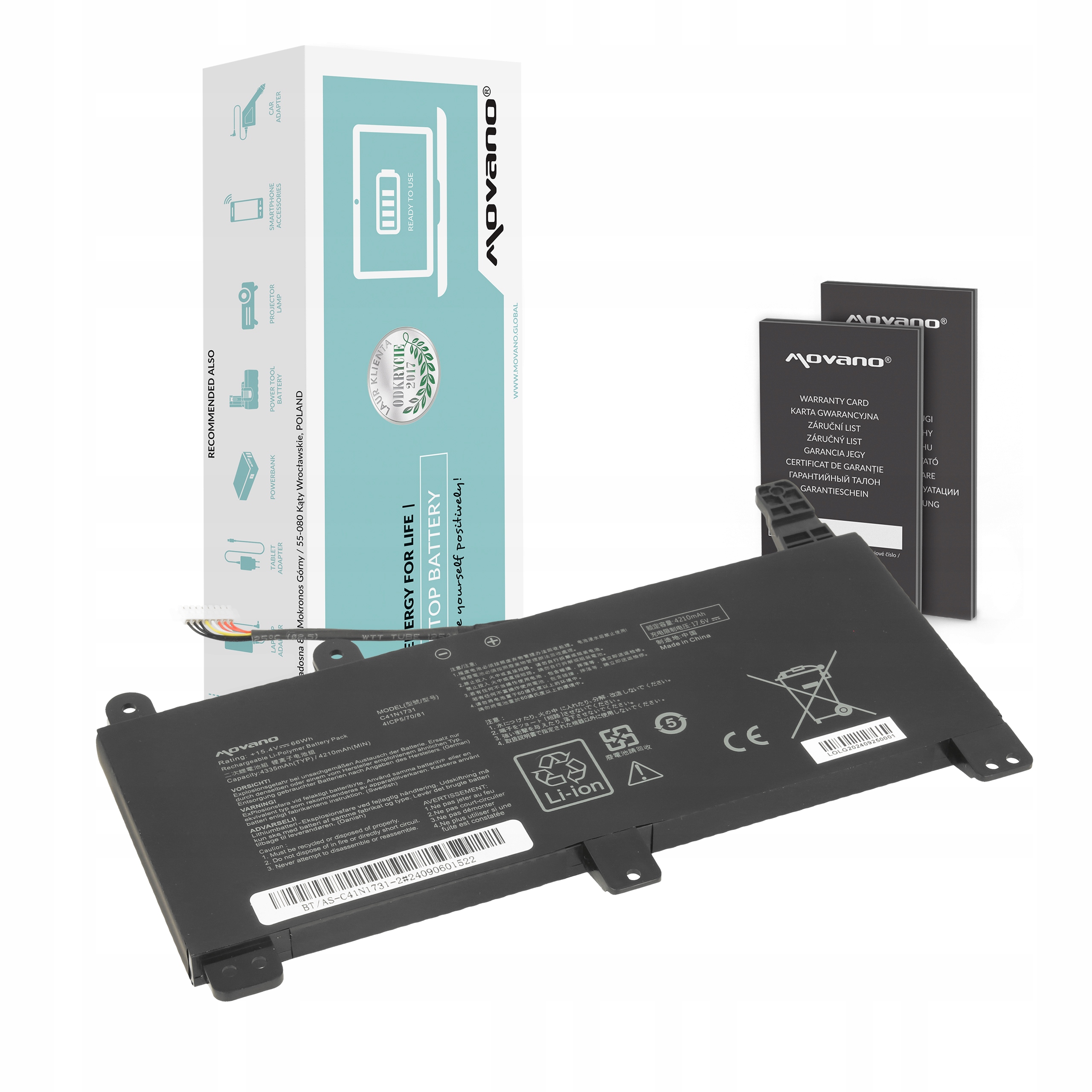 Bateria C41N1731 do Asus Rog GL504 GL504GW GL504GS GL504G GL504GM (typ C)