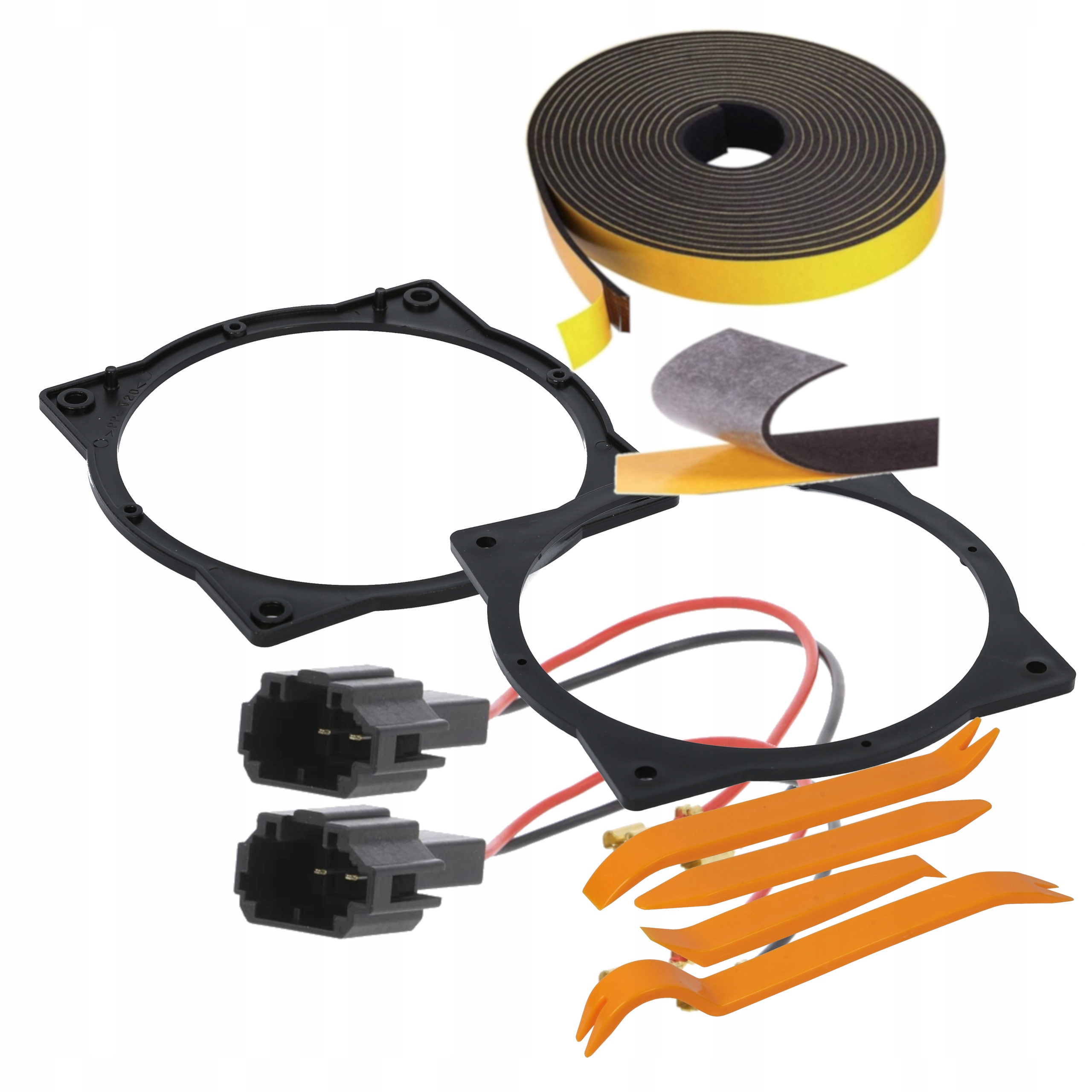 Dystanse głośniki HYUNDAI I40 DRZWI PRZÓD TYŁ redukcje głośnikowe maty wygł