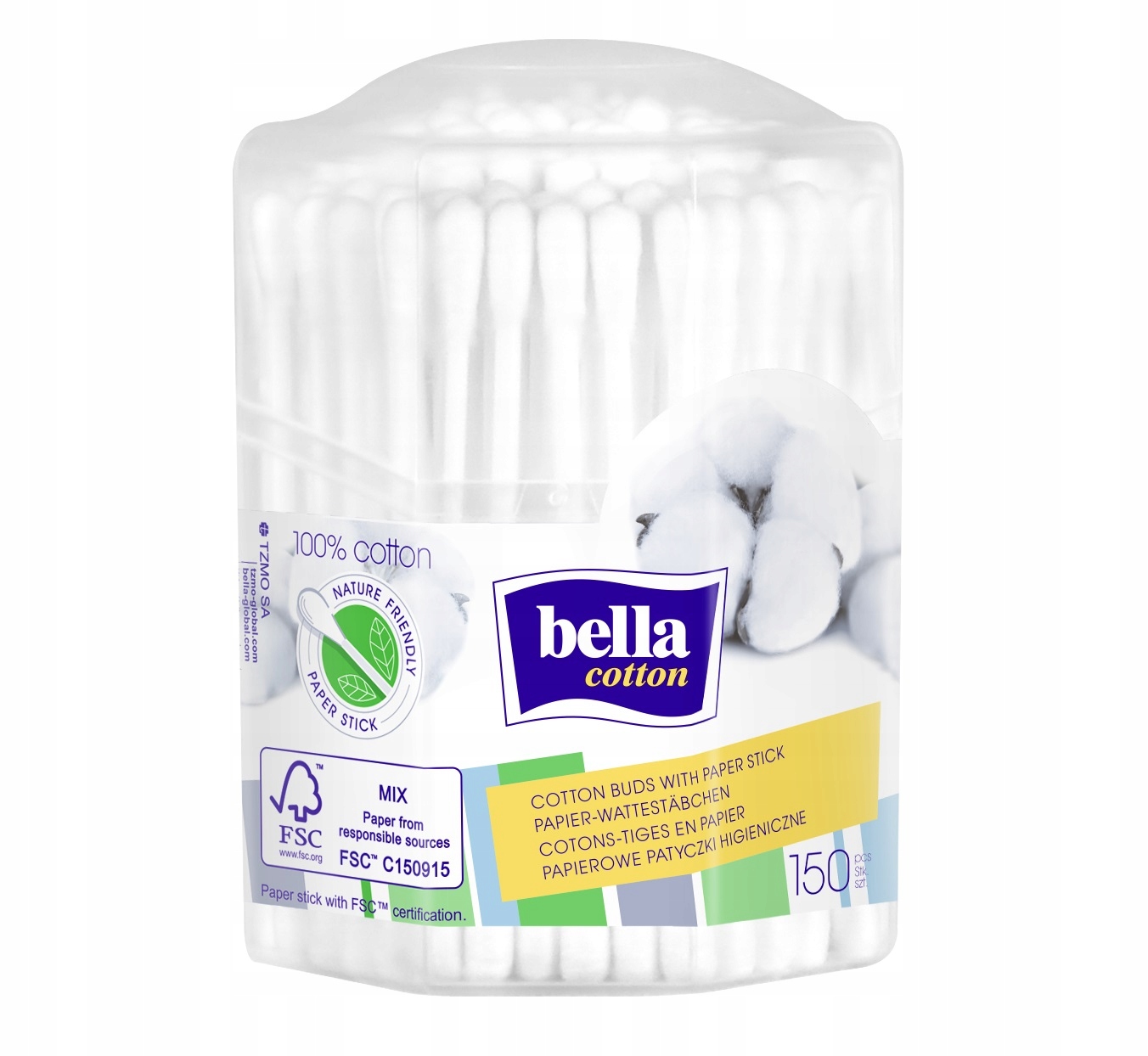

Patyczki Bella Cotton higieniczne papierowe 150szt