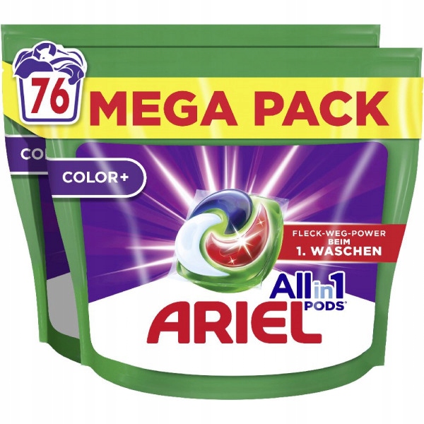 Levně Ariel Pods All in 1 color+ Kapsle Barva Power 76 kusů z Německa