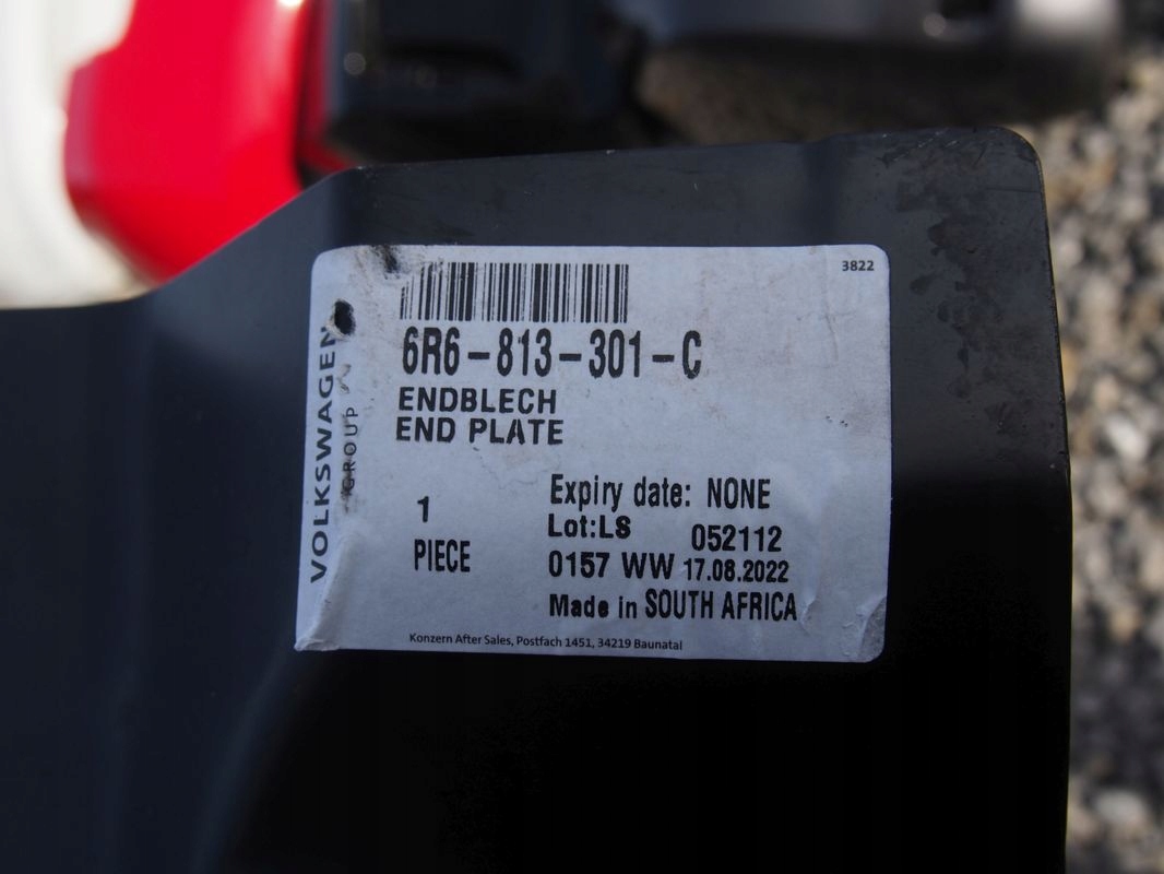 Volkswagen Polo 08r rear panel rear VW 2008 6R6813301C