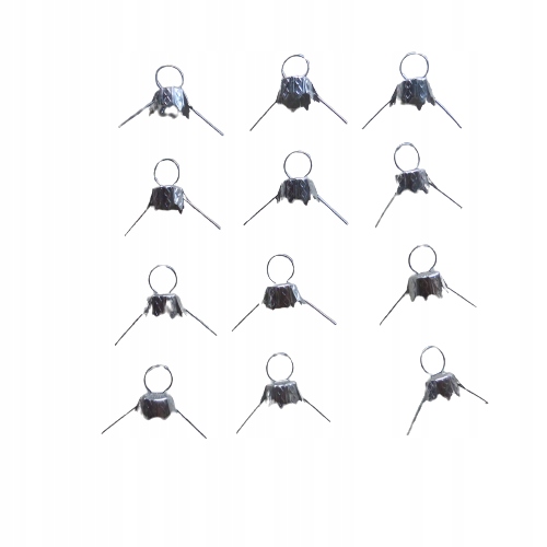 Zawieszki do bombek 12mm srebrne 12szt  - ZW-4423 — 3
