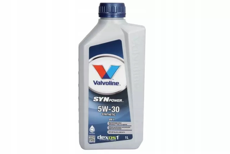 VALVOLINE SYNPOWER DX1 5W30 API SN DEXOS1 9L Rodzaj syntetyczne
