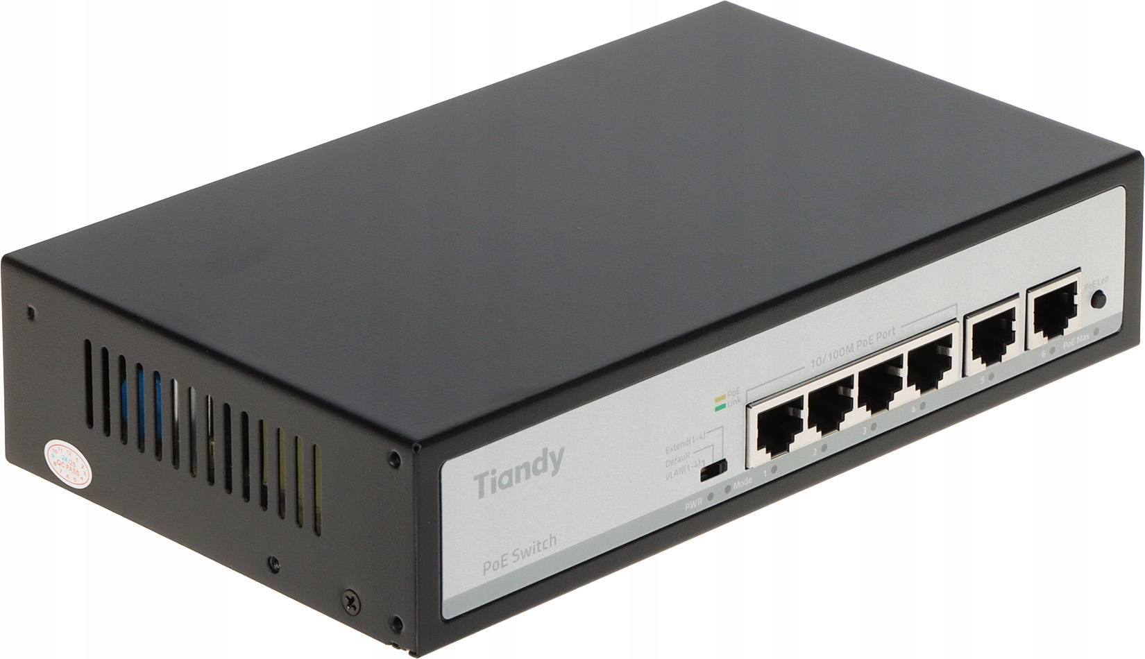 Switch Poe TC-P3S06 SPEC:F/0420/AT/55 4-PORTOVÝ 2X Uplink Tiandy