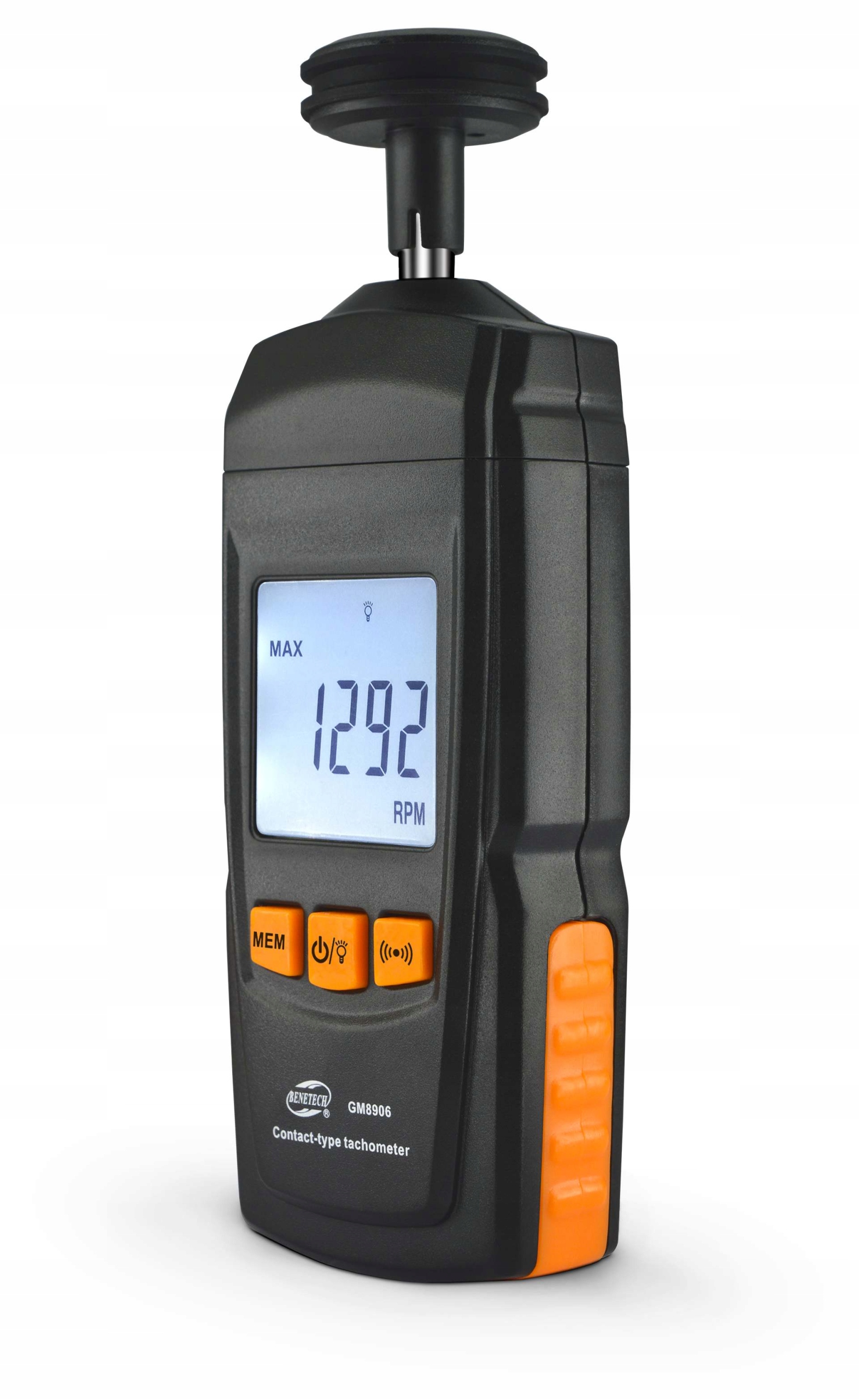 TACHOMETR OBROTOMIERZ CYFROWY MIERNIK OBROTÓW, PRĘDKOŚCI DO 99999 RPM LCD Model GM8906