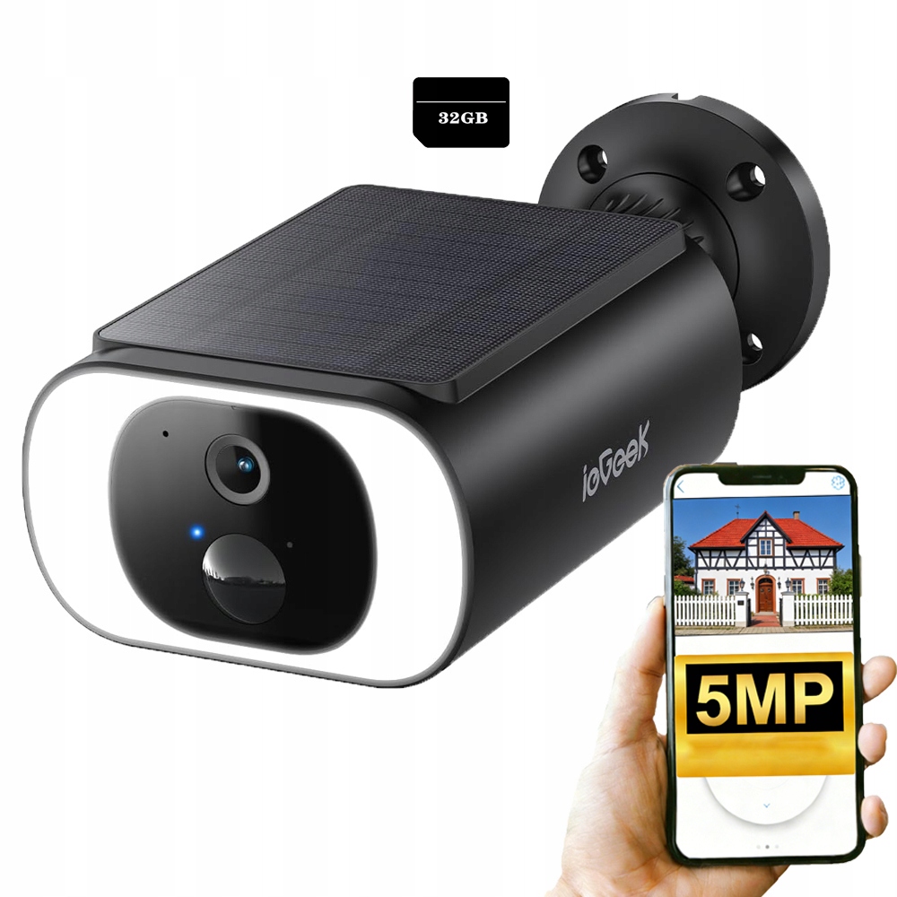 Venkovní kamera dohlížející na WiFi 5MP noční vidění barva Z 32G Paměťová karta