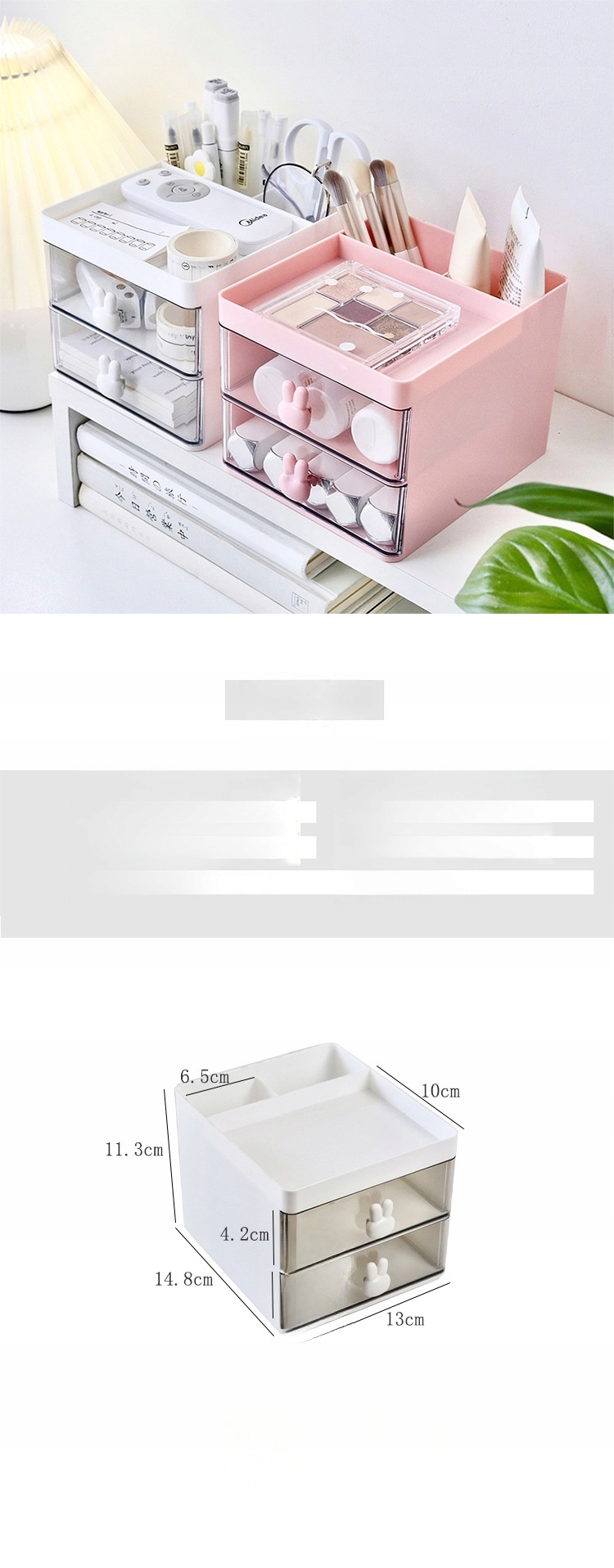 ETUI NA STOŁĘ ORGANIZATOR DO PRZECHOWYWANIA PIELĘGNACJI SKÓRY Głębokość produktu 1 cm