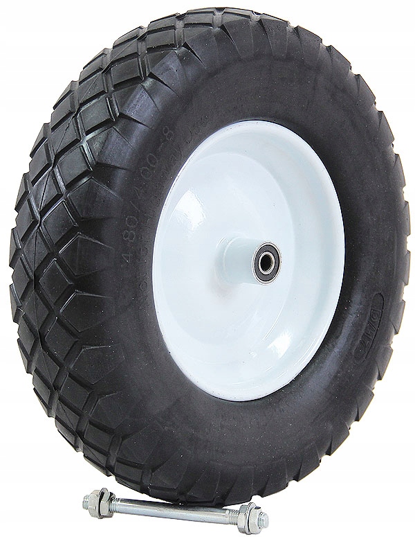 

Koło Do Taczki 4.00-8 Pu Bezdętkowe Czarne z osią