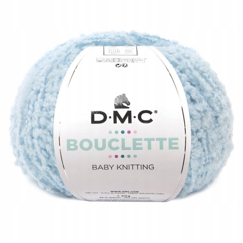 Włóczka DMC Bouclette 50g 107 błękit bukle