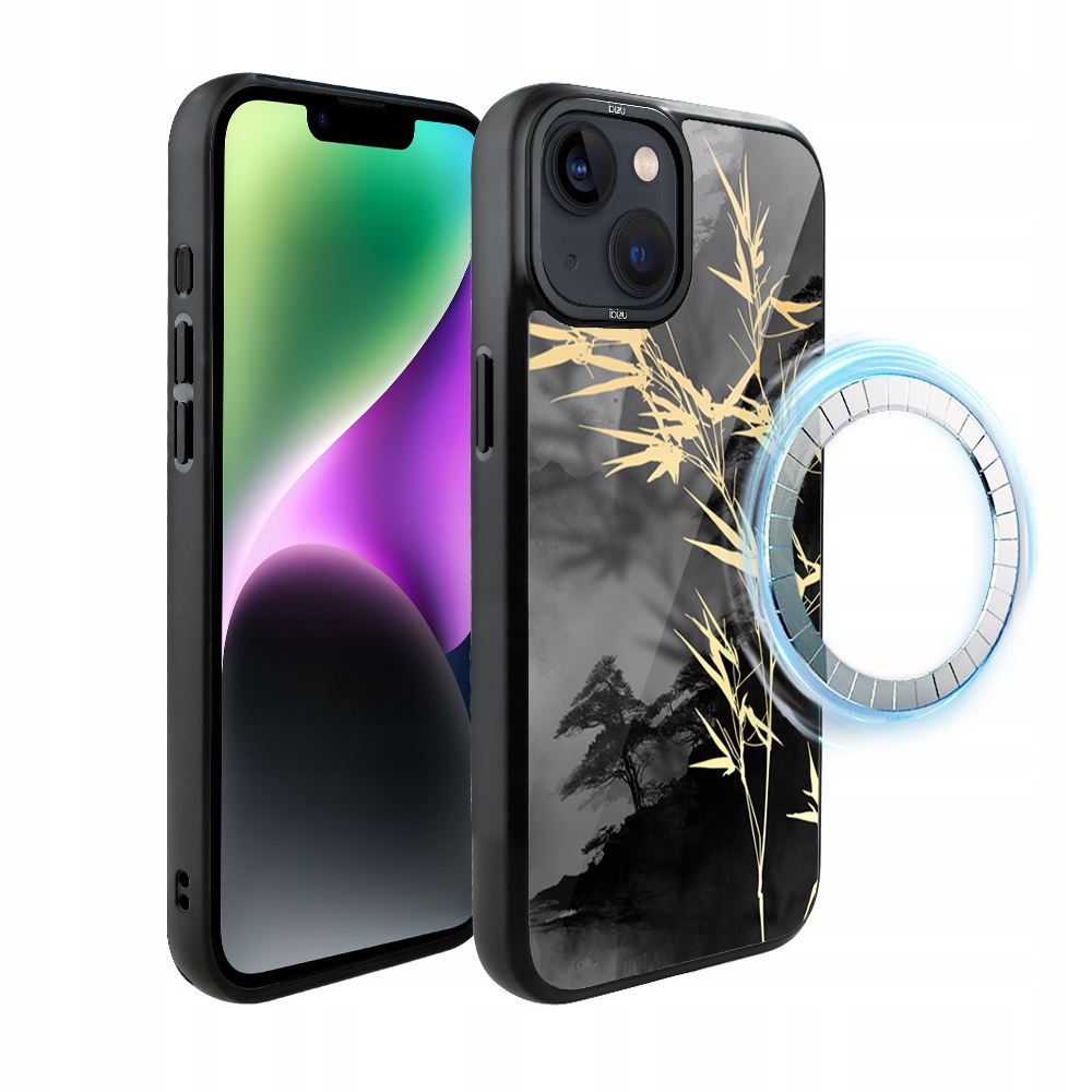 Pouzdro pro iPhone 14 Ibizu DropGuard Matt s MagSafe, Zlatý bambus