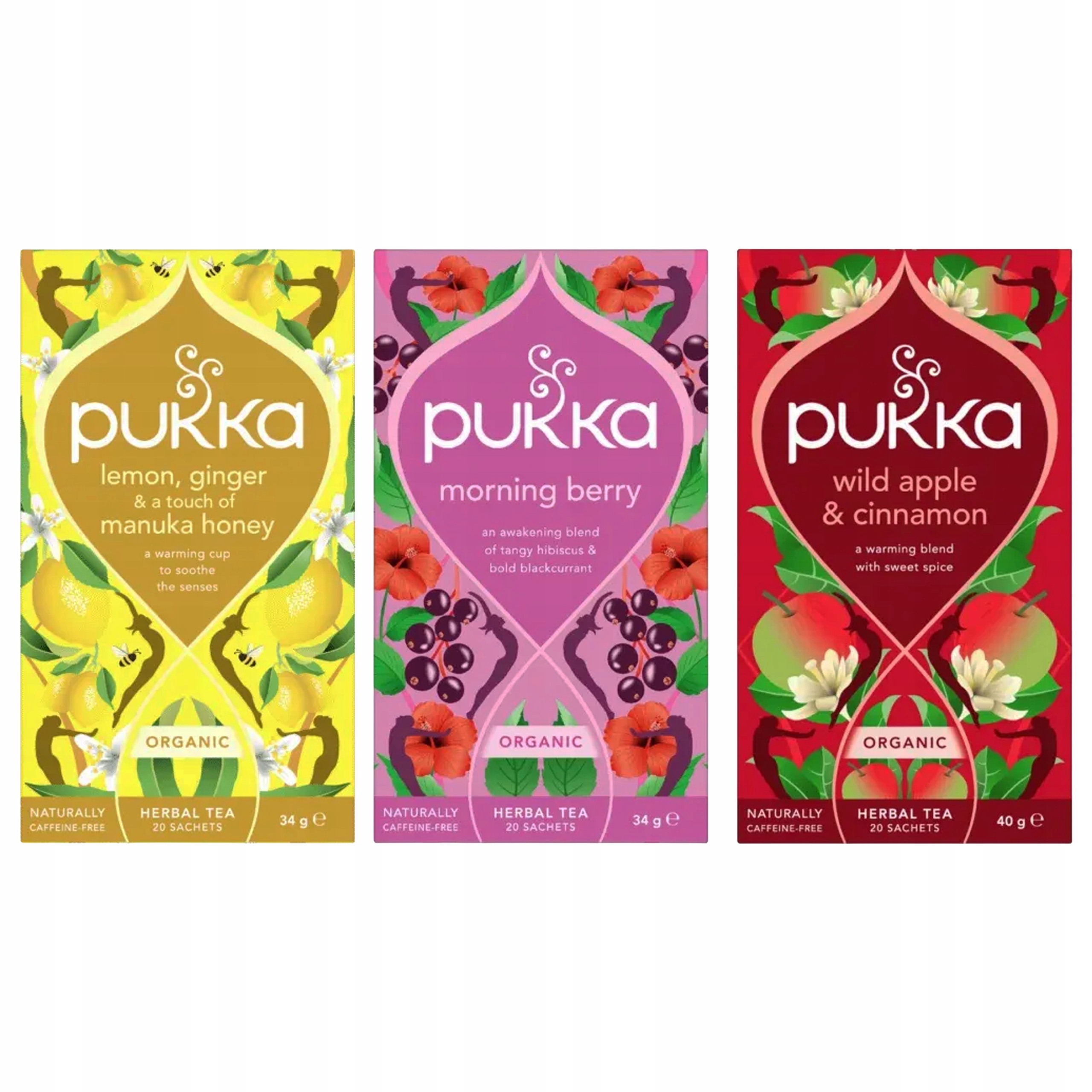 Pukka Sada 3 bio bylinně-ovocných čajů 3 příchutě 60 obálek