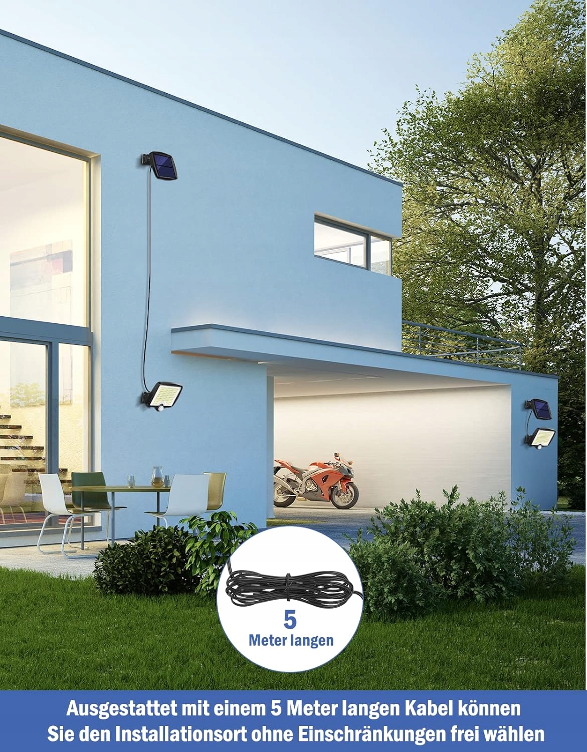 MPJ Solarne Oświetlenie Zewnętrzne 56LED Czujnik Ruchu — miniatura 13