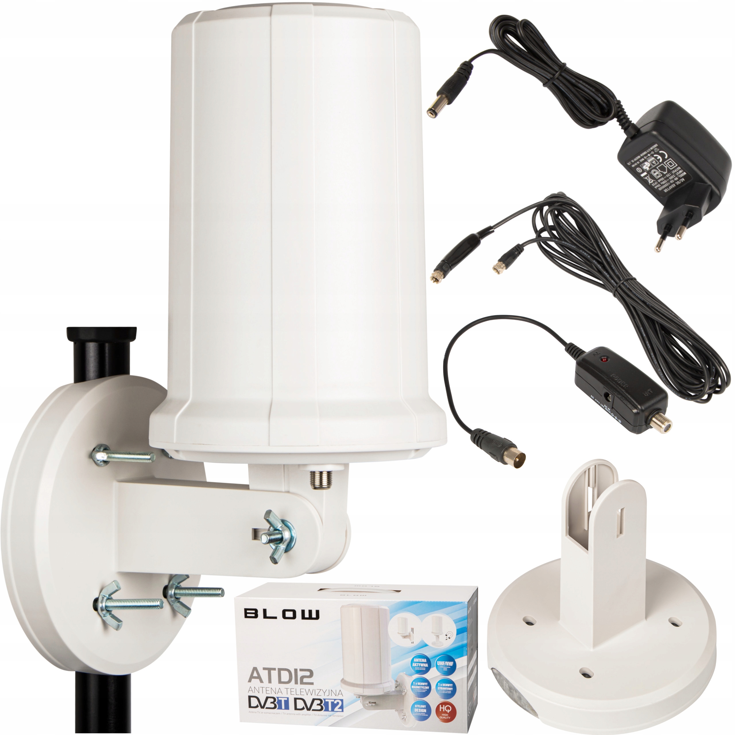 

Antena Aktywna Dookólna 360 Dvb-t Tv 4K Lte MUX-8