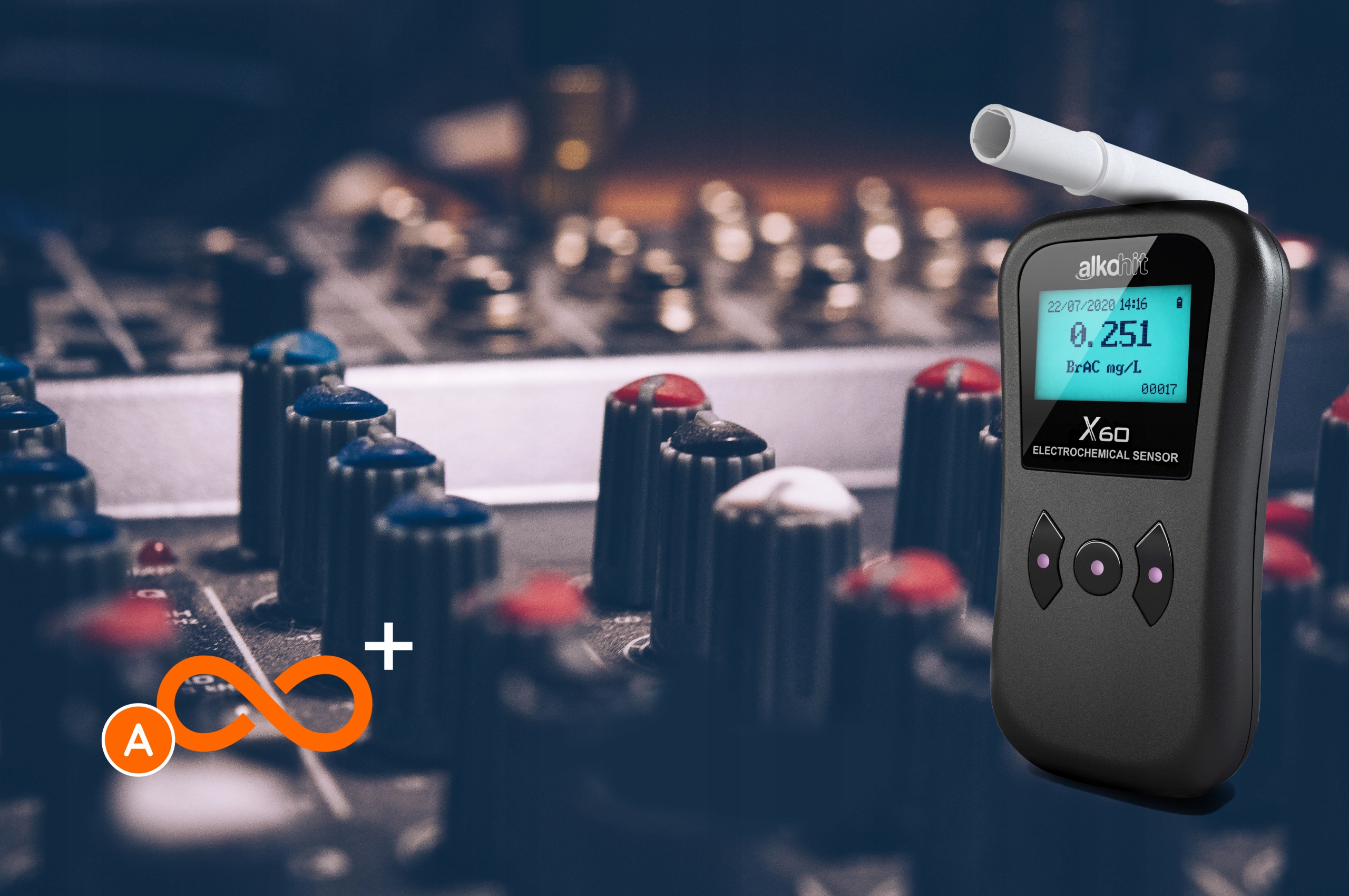 Alkomat ALKOHIT X60 bezUSTNIKOWY Walizka ALUMINIUM Producent code 0044C