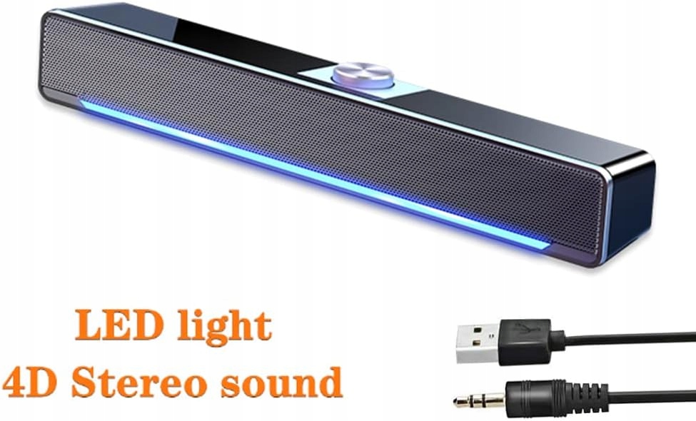 Głośnik komputerowy Soundbar USB LED PC XBOX TV Marka inna