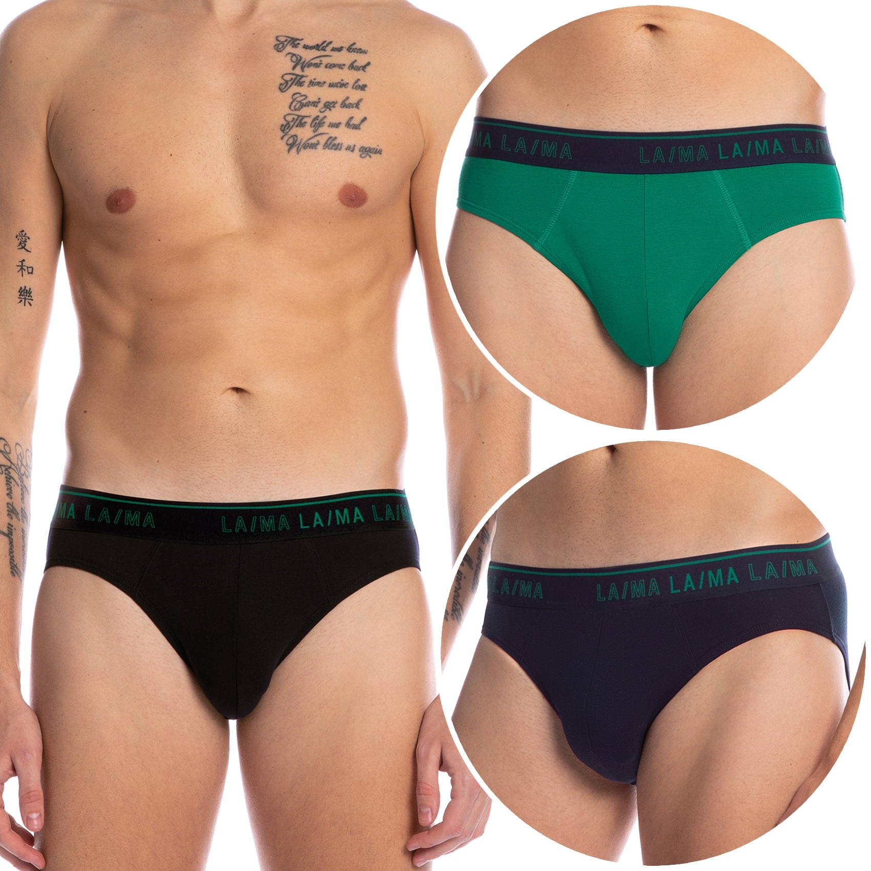 Pánské slipy 3 Páry slipy bavlněné Lama XXL