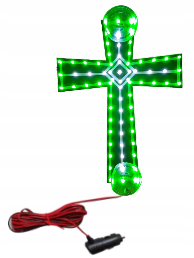 Led tabulka kříž Tir Bus zeleno/bílá TLKR-88 napájení 12V