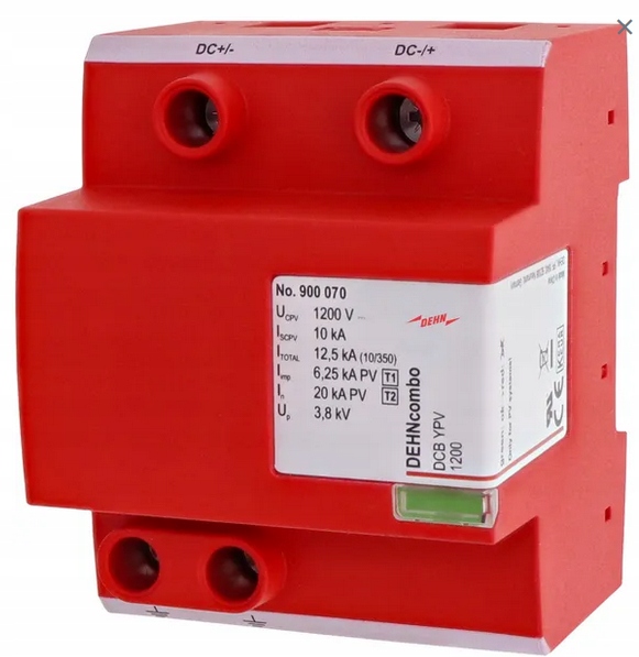 DEHNcombo Ogranicznik przepięć 4P DC Pv 12,5kA T1 T2