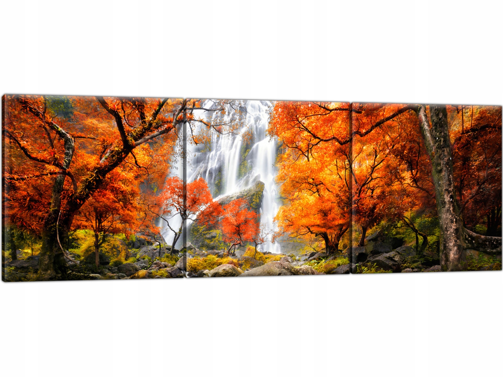 

Obraz na płótnie Tryptyk Pejzaż 150x50 do salonu